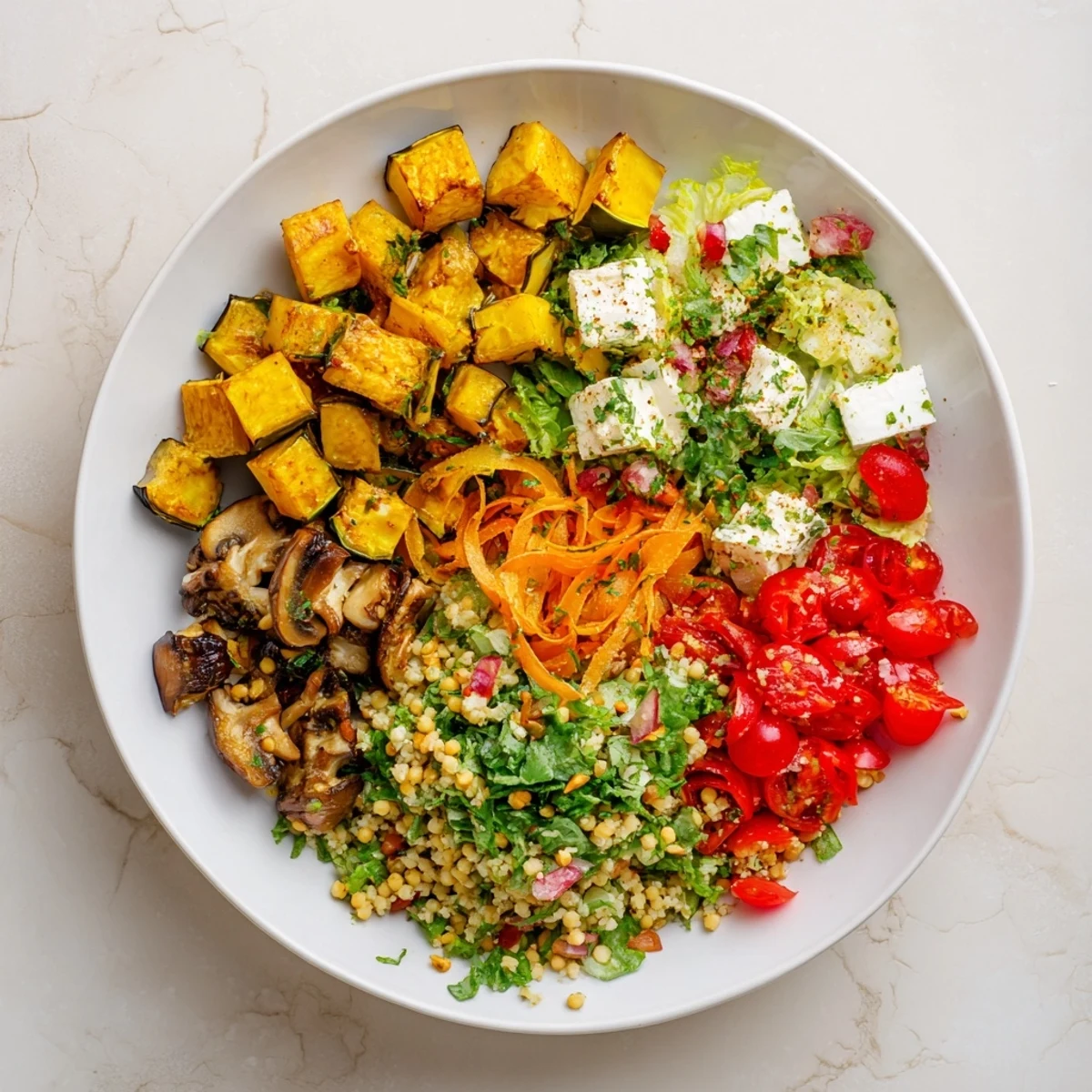 A colorful close-up of The Spice Route dish, bursting with aromatic Mediterranean, Asian, and Middle Eastern flavors.