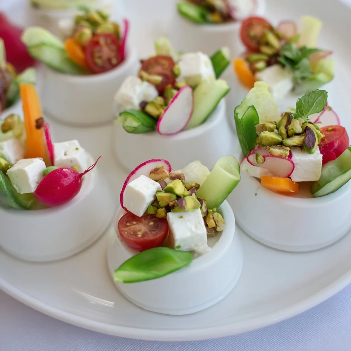 This beautiful "Hanging Gardens" spread showcases a diverse array of fresh ingredients for dipping and enjoyment.