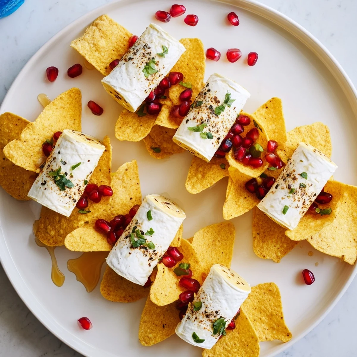 Enjoy a vibrant party platter of Stepping Stones with goat cheese, brie, and smoky gouda, artfully arranged.