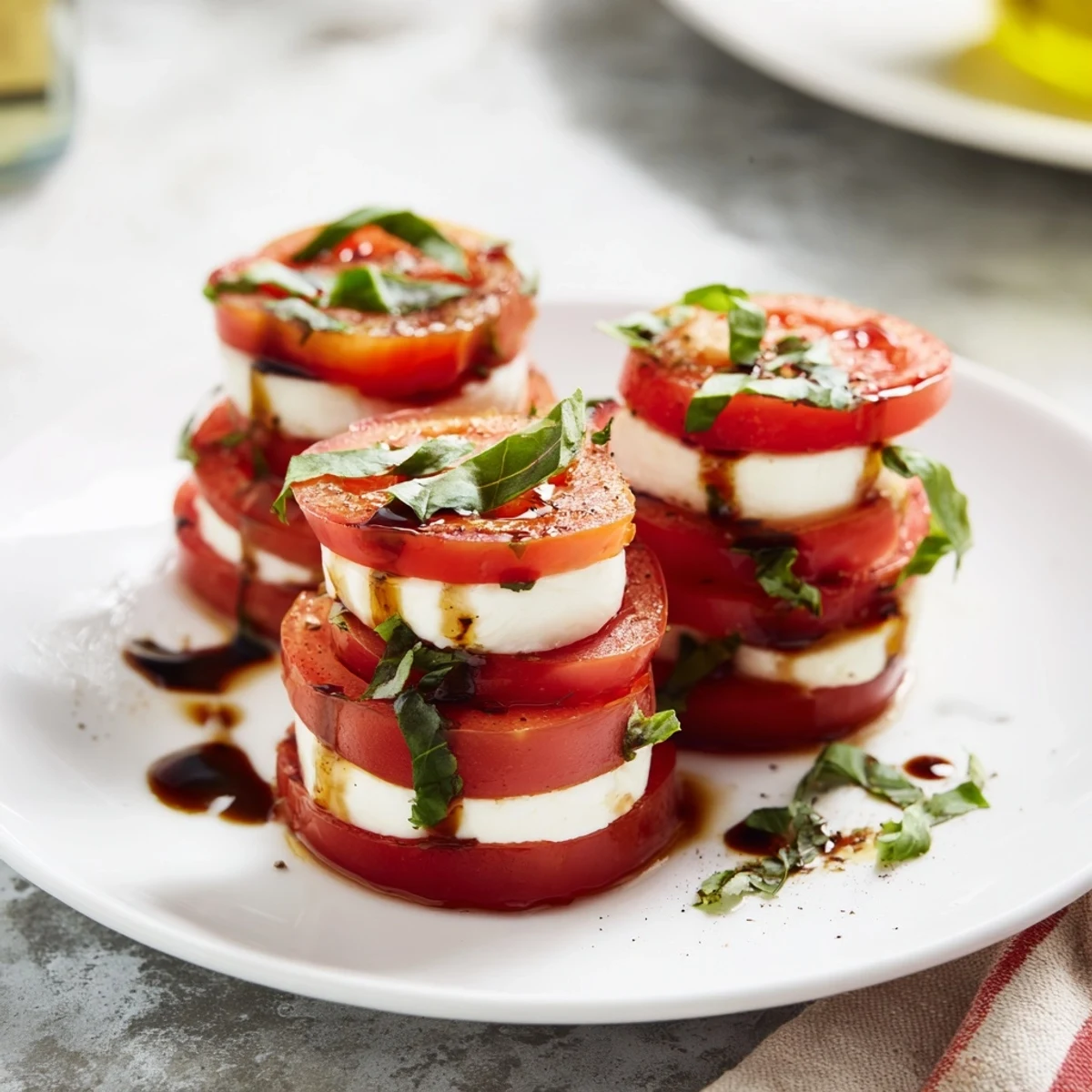 Tuscan tomato mozzarella stacks