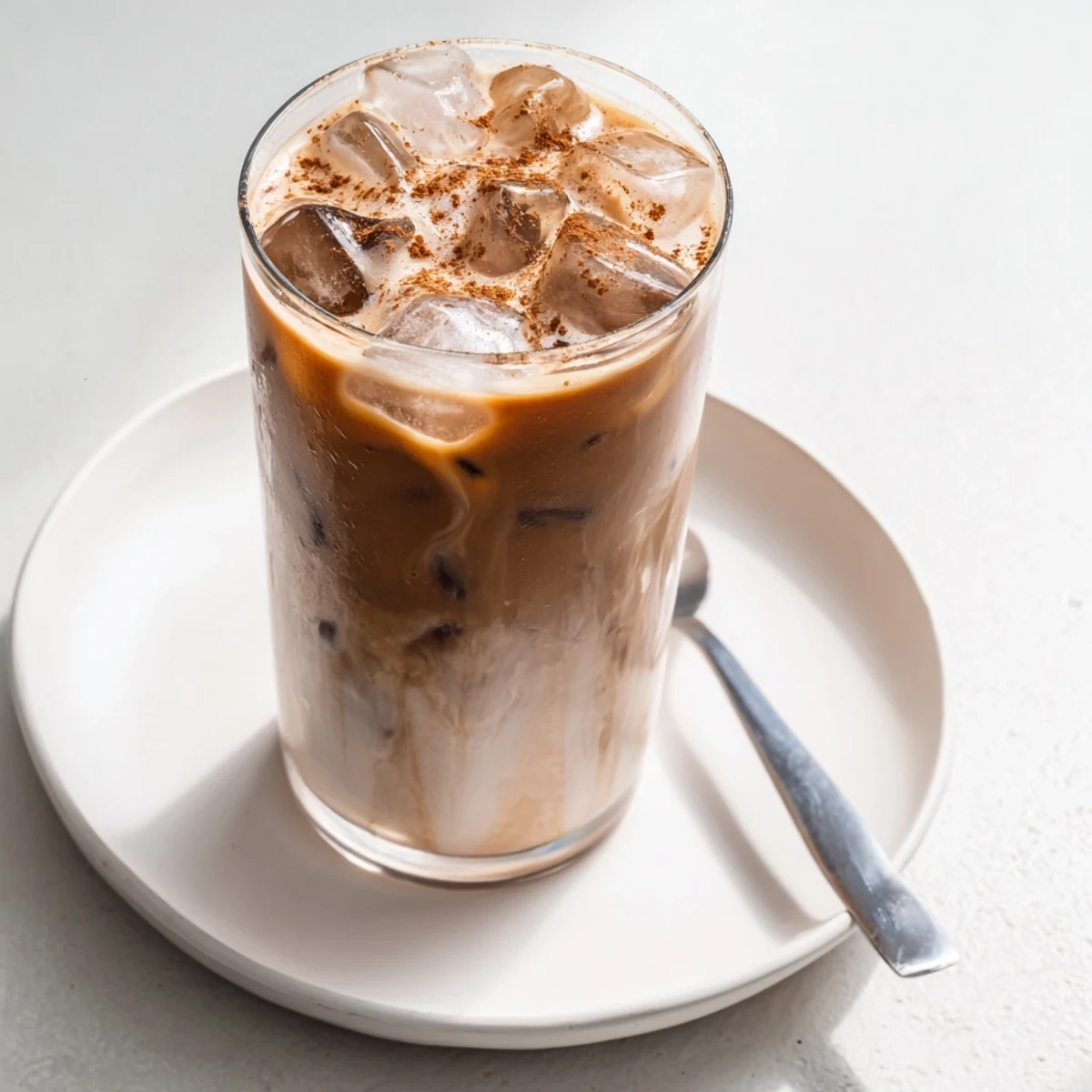 Rich and creamy Iced Brown Sugar Oat Latte, beautifully garnished and ready to sip and savor.