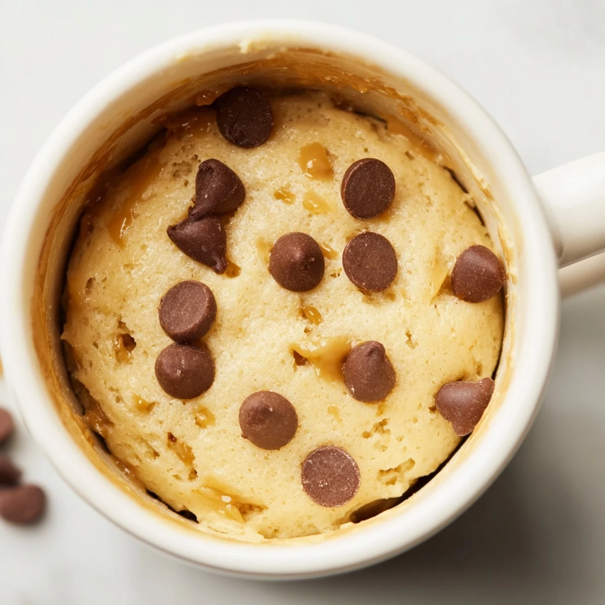 Warm and gooey 2-Minute Peanut Butter Mug Cake, perfect for a quick and easy dessert craving.