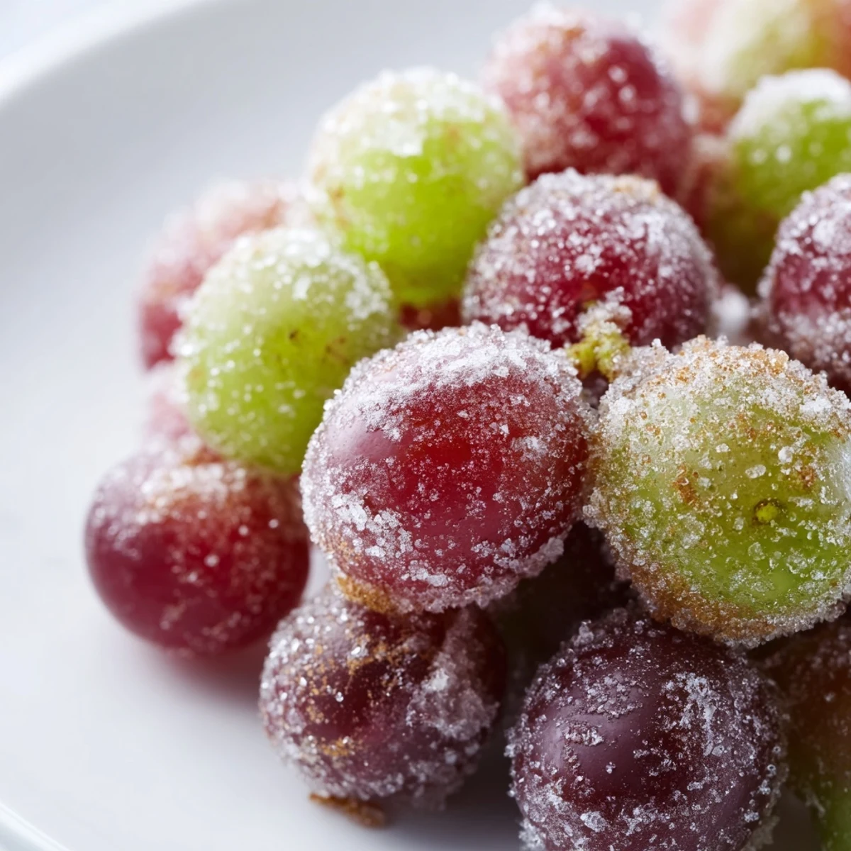 Vibrant photo of icy frozen grapes, a delicious and healthy snack, ready to enjoy.