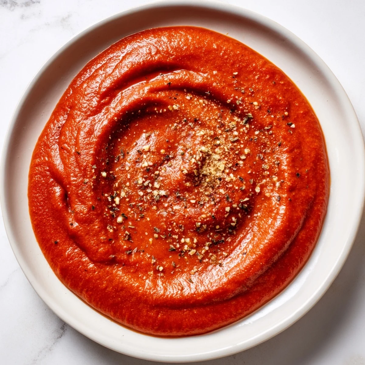 Instant Creamy Marinara Hack: A rich, red sauce with melted butter; perfect for a quick Italian dinner.