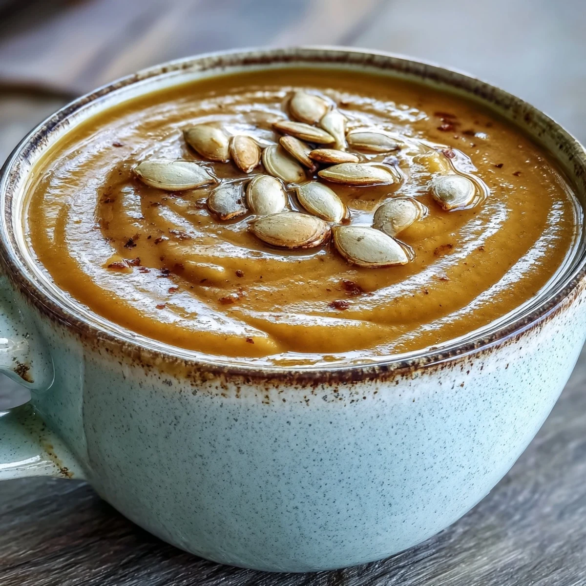 Creamy Butternut Squash and Apple Soup steaming beside crusty bread, perfect for a cozy autumn meal.  