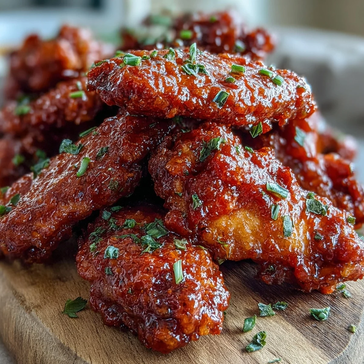 Fried Chicken Wings served hot on a platter with fresh celery sticks and creamy blue cheese dip.