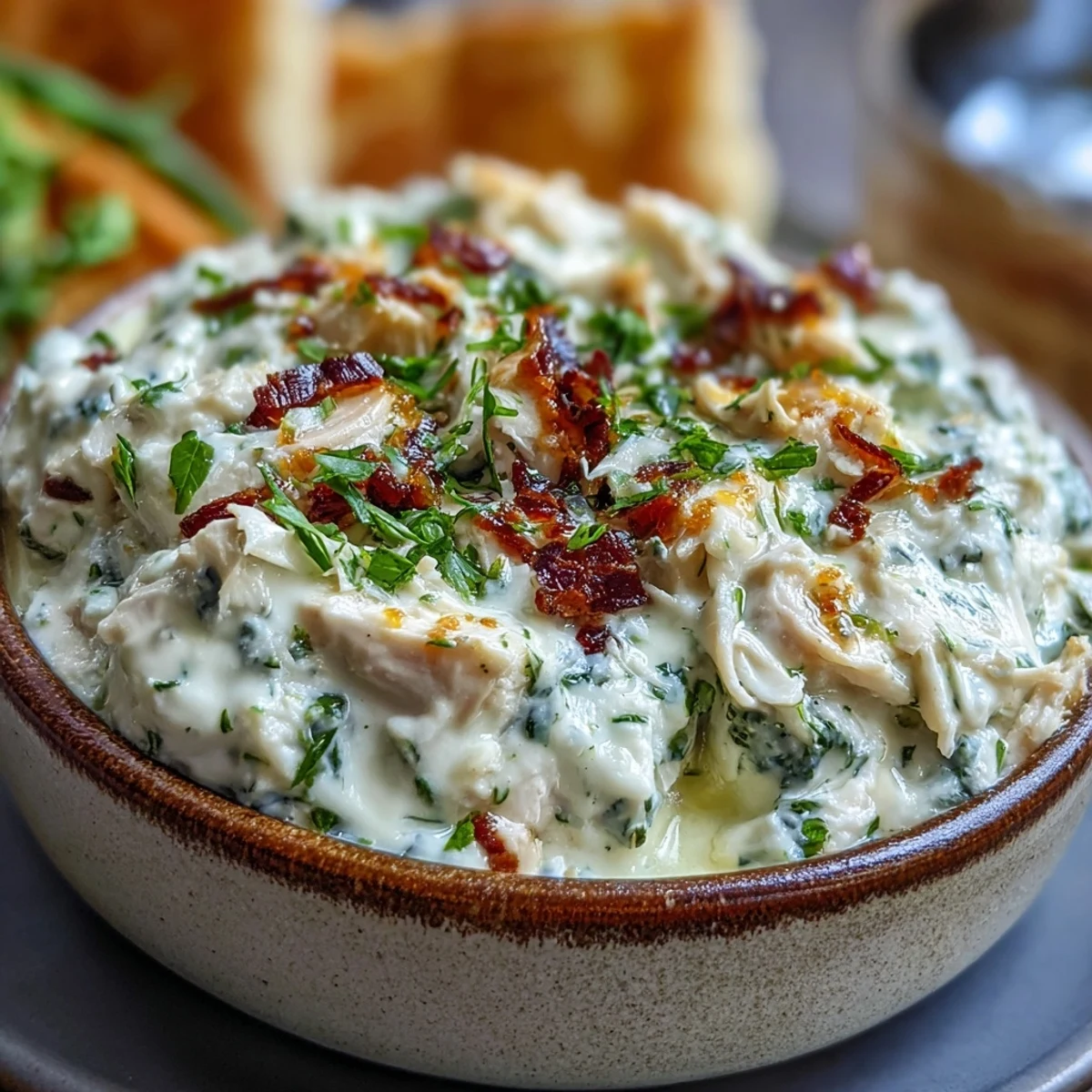 Freshly chopped cilantro and lime juice brighten the creamy shredded chicken mixture.