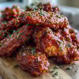 Fried Chicken Wings served hot on a platter with fresh celery sticks and creamy blue cheese dip.