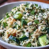 Orzo Salad with Cucumber, Feta