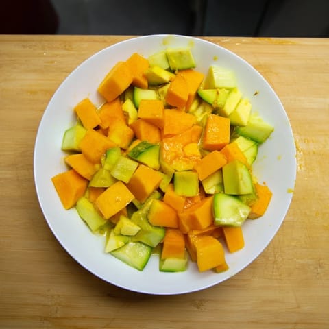 Cube Geometry Minimalist Salad