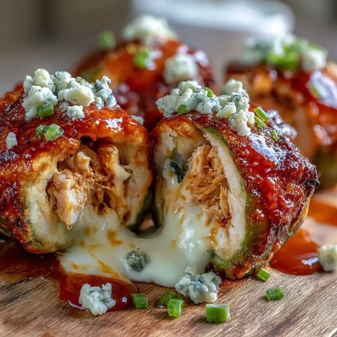 Freshly baked jalapeño halves filled with creamy blue cheese and shredded chicken, ready for a game day snack.
