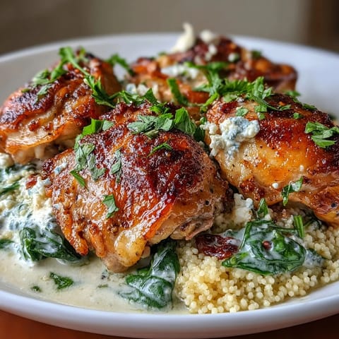 Creamy Greek Chicken Pearl Couscous
