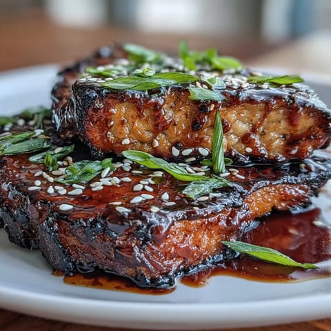 Savory miso-glazed eggplant steaks roasted until golden and caramelized for a rich, umami-packed vegetarian main.  