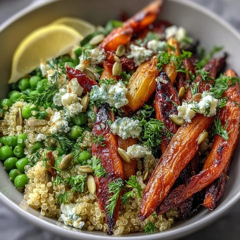 Warm Quinoa Bowl Roasted Carrots