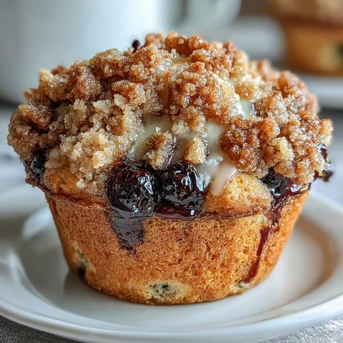Lemon Blueberry Sourdough Muffins