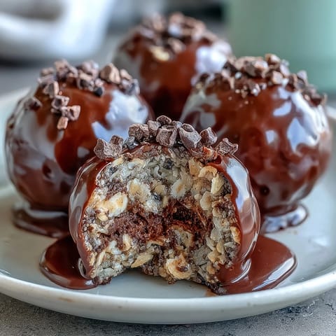 Creamy peanut butter and hearty oats blend with dark chocolate chips in these easy, no-bake energy balls for on-the-go fuel.