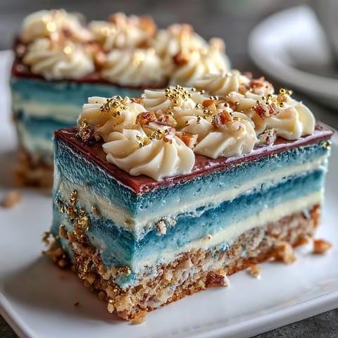 Graduation cake for boys with dark blue and gold ombre layers, featuring smooth buttercream frosting and elegant metallic accents.