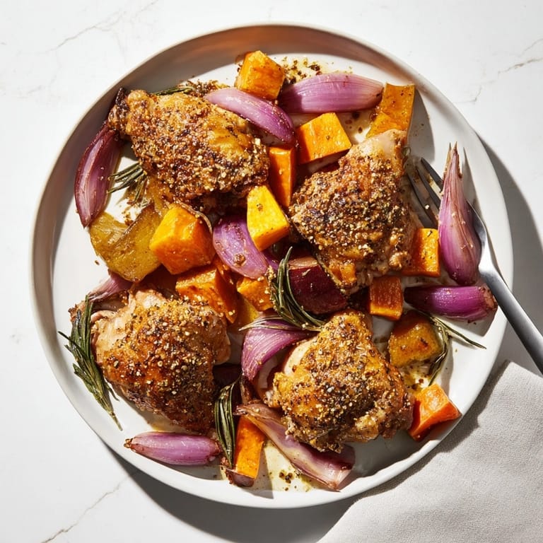 Imagine Honey-Glazed Chicken with Roasted Root Vegetables sizzling in the oven, rosemary aroma filling the air.