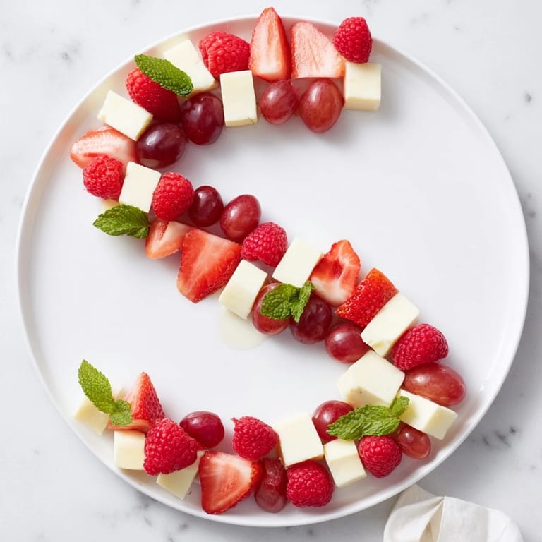 This delicious Candy Cane Stripe Fruit and Cheese recipe is perfect for serving at your holiday brunch.