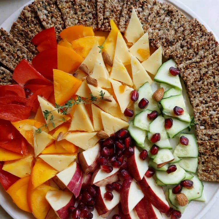 A close-up view of The Tessellation Triangle showcases perfectly cut triangle bites for easy entertaining.