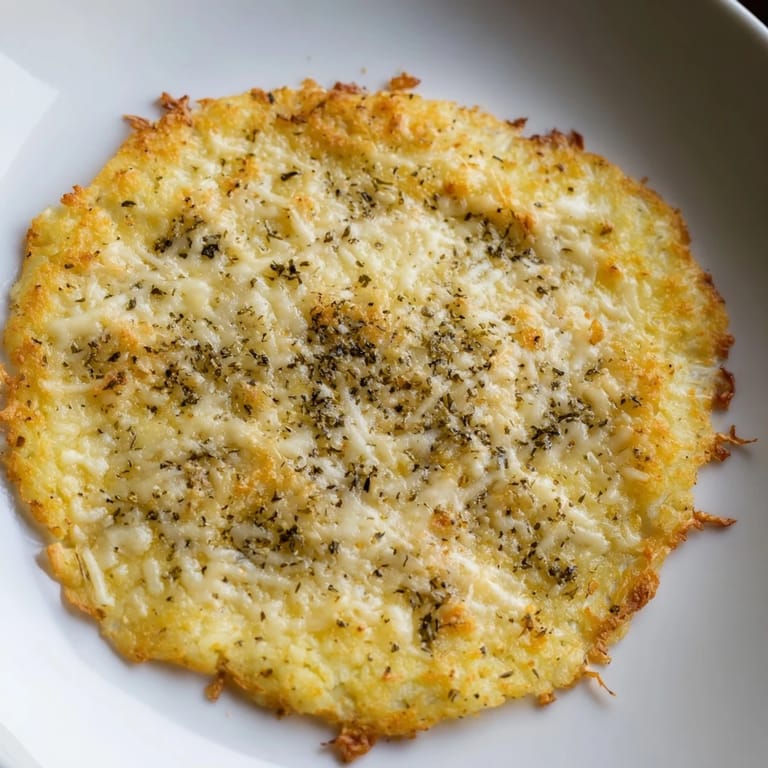 Freshly made cauliflower pizza crust, a gluten-free dream, ready for sauces and vegetables.