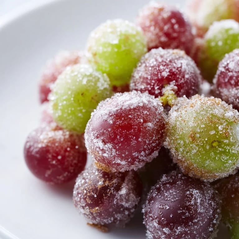 Vibrant photo of icy frozen grapes, a delicious and healthy snack, ready to enjoy.