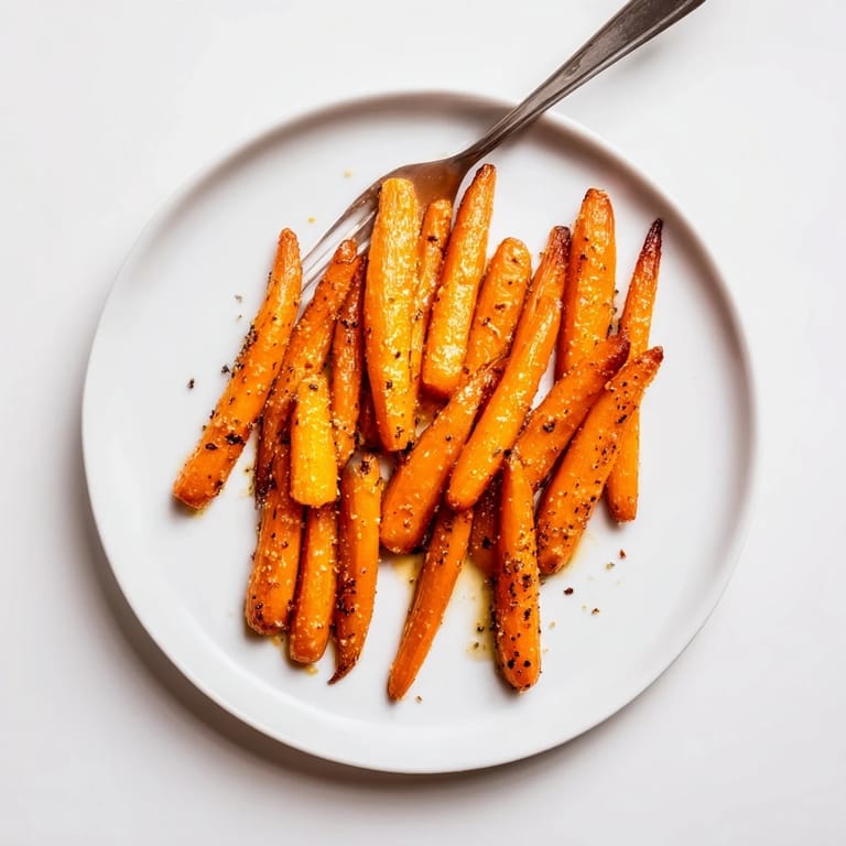 Crispy Parmesan Baby Carrot Chips served warm as a savory snack, with a creamy dip for dipping.  