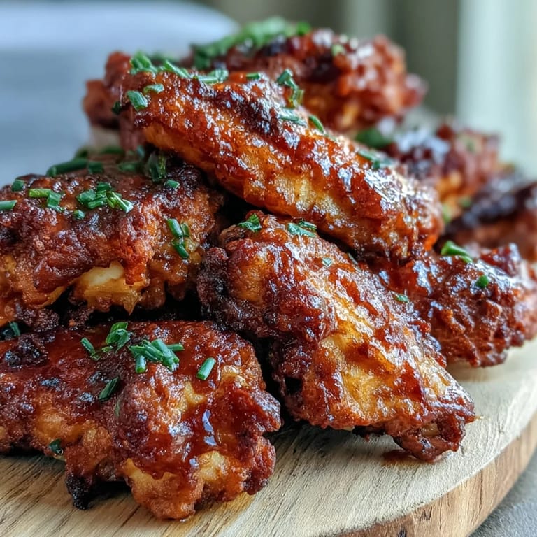 Restaurant-style Fried Chicken Wings tossed in sweet Thai chili sauce, garnished with sliced scallions for extra crunch.