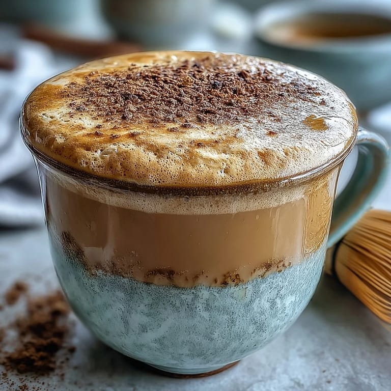 Two servings of Hot Hojicha Latte with a light dusting of hojicha powder, paired with a sweet treat.
