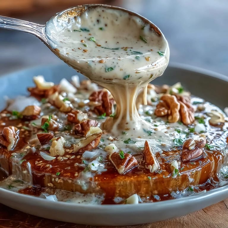 Zesty tahini sauce enhanced with lemon and cumin, perfect for drizzling over roasted vegetables or grain bowls.  