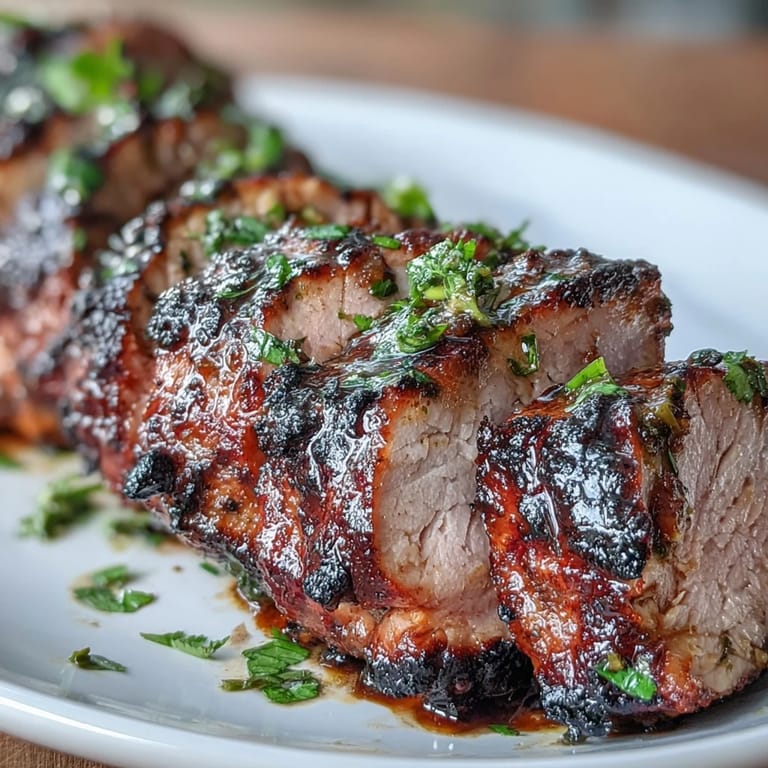 Tender pork tenderloin infused with aromatic jerk spices, baked to juicy perfection and served with fresh lime wedges for a vibrant meal.  