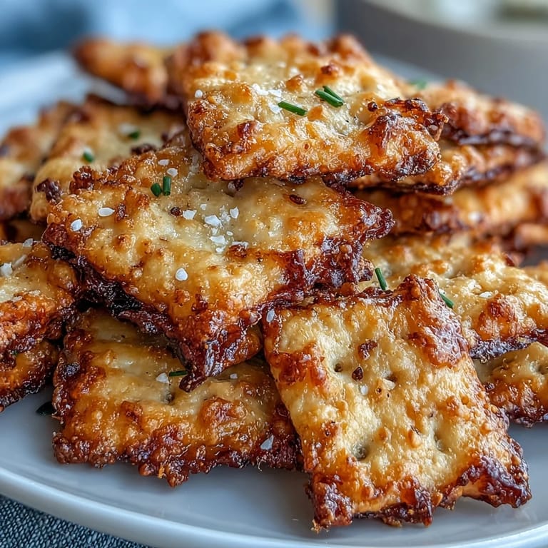 Tangy sourdough snack crackers loaded with sharp cheddar and savory everything bagel seasoning blend.  