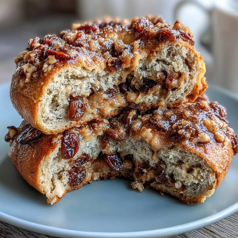 Warm, golden bagels with raisins and cinnamon, packed with protein from Greek yogurt, perfect for a healthy breakfast or snack.  