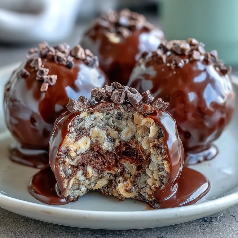 Creamy peanut butter and hearty oats blend with dark chocolate chips in these easy, no-bake energy balls for on-the-go fuel.