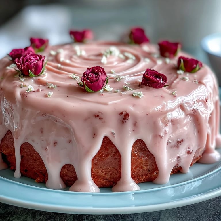 Elegant pink ombre buttercream cake with delicate edible flowers and smooth vanilla sponge layers.