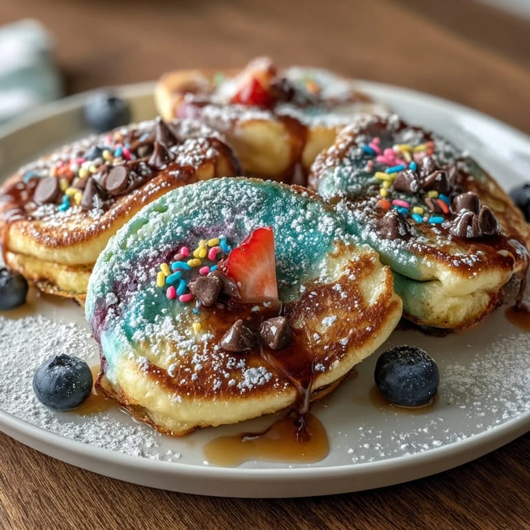 Kid-friendly Easter egg pancakes shaped like eggs and decorated with coconut, marshmallows, and vibrant glaze.