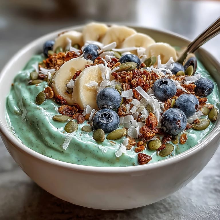 A thick, nutrient-packed high fiber smoothie bowl ready for delicious toppings.
