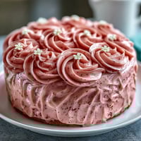 Mothers Day Cake with Pink Ombre Buttercream and Flowers